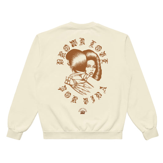 Brown Love 2 (Cream Crewneck Sweater)