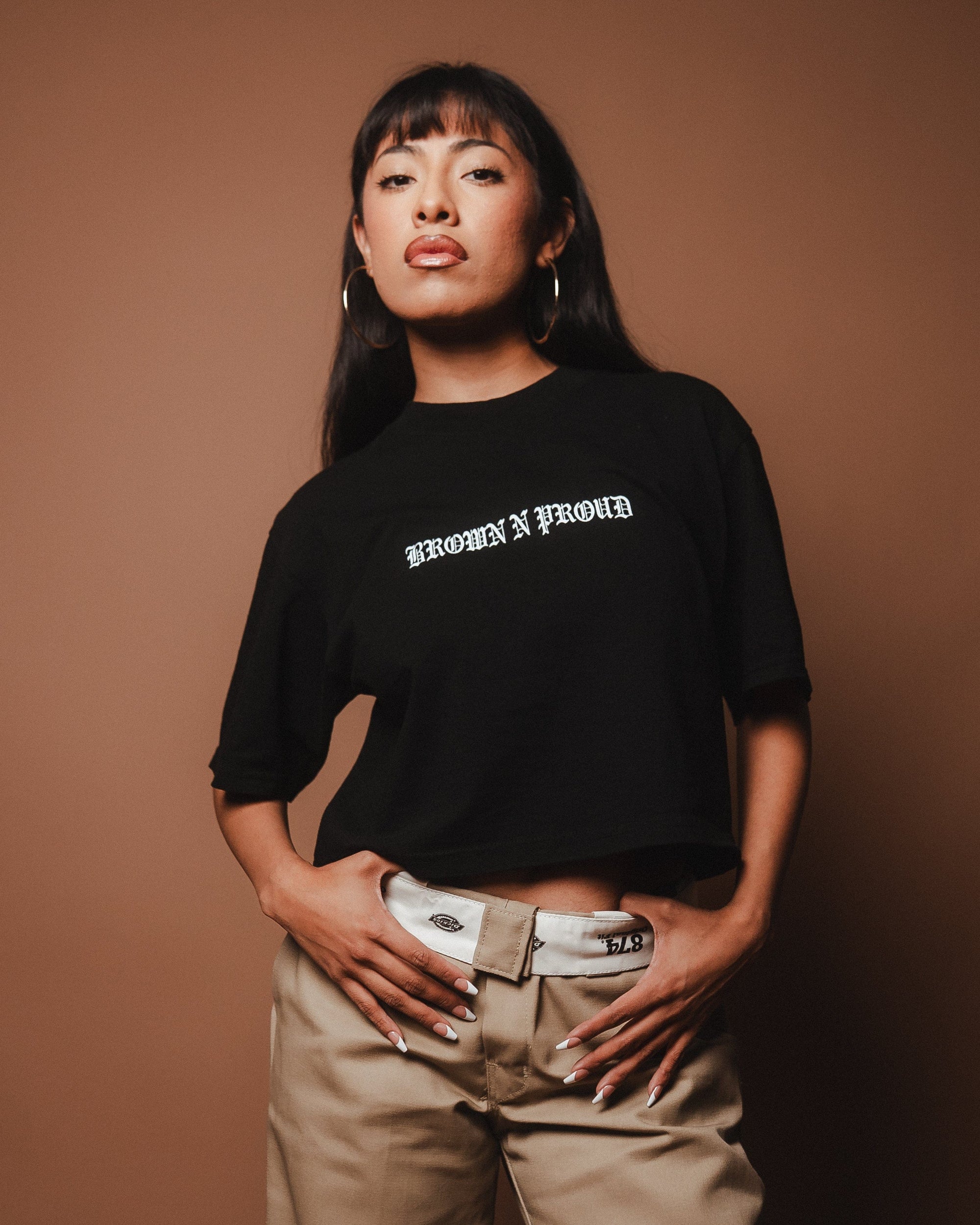 Brown N Proud BNP Crop Top (Black)