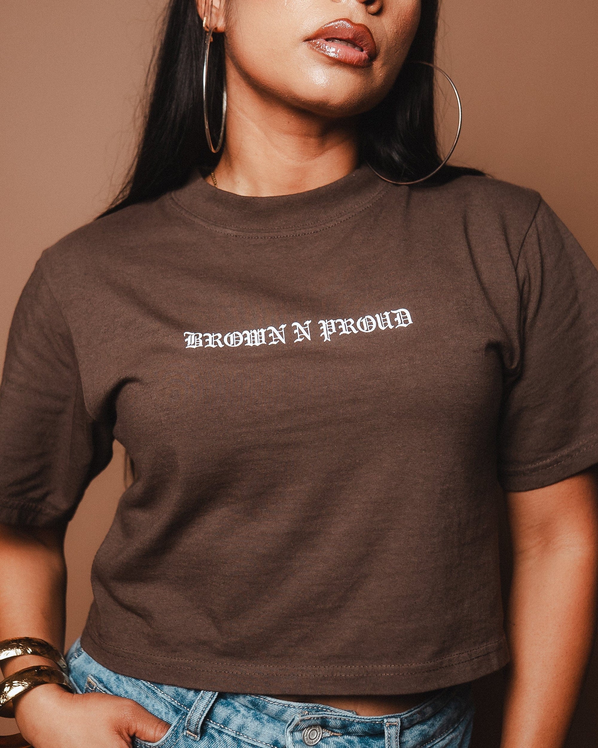 Brown N Proud BNP Crop Top (Brown)