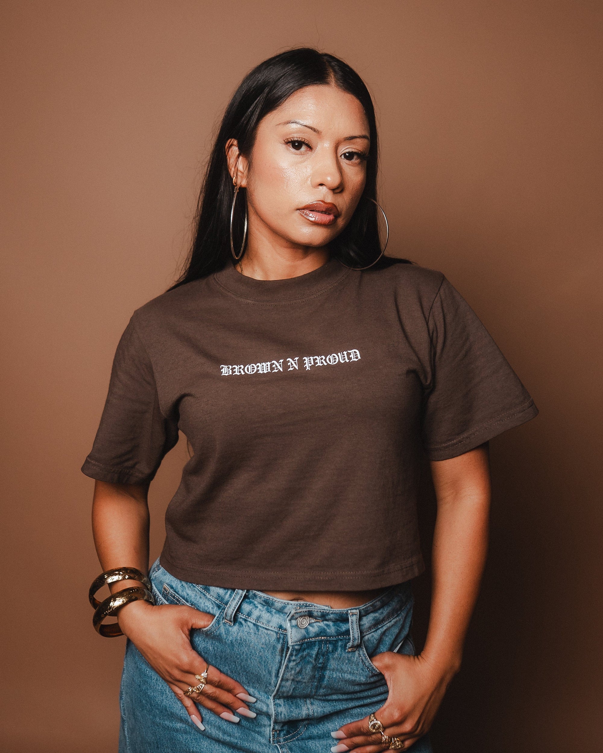 Brown N Proud BNP Crop Top (Brown)
