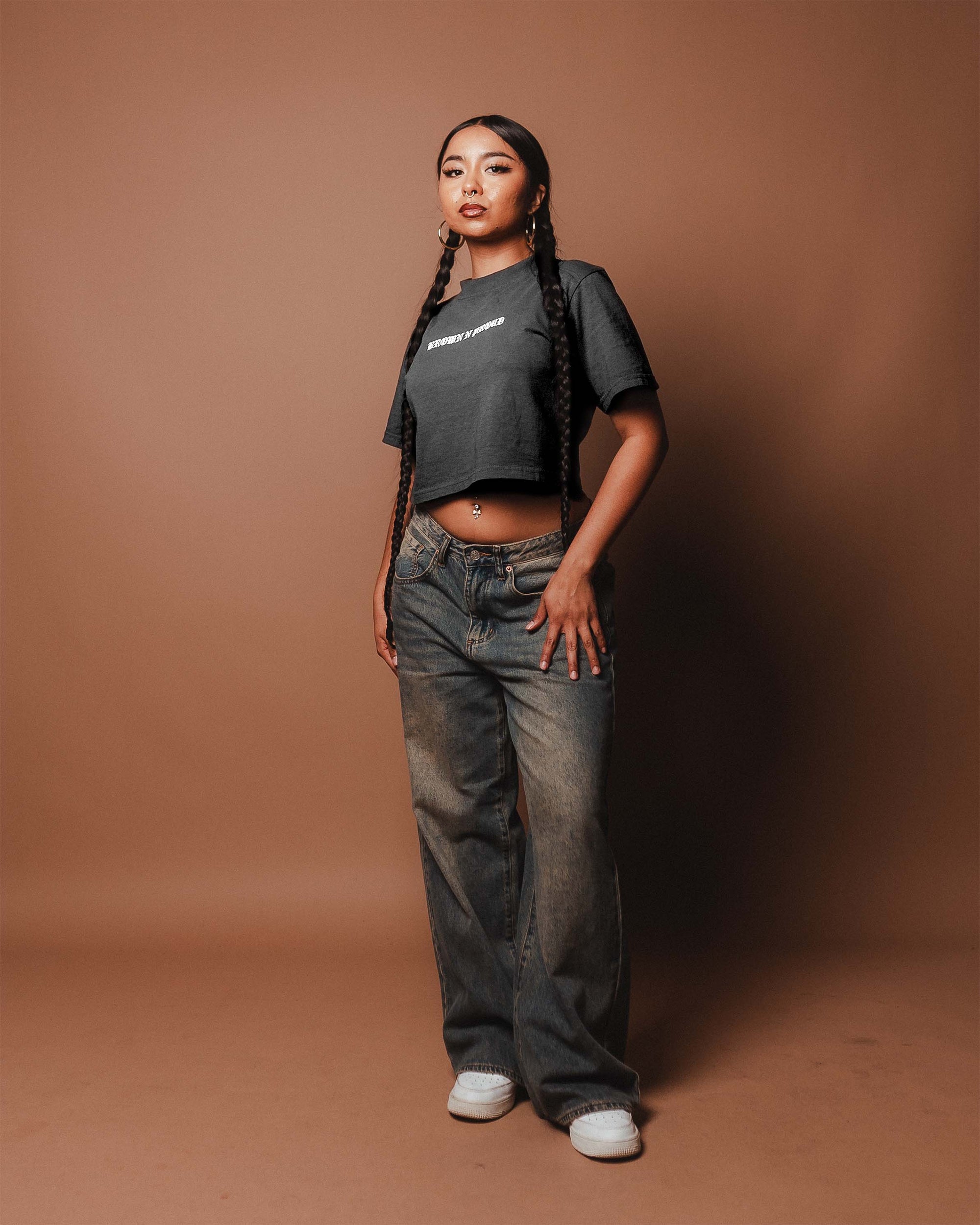 Brown N Proud BNP Crop Top (Shadow)