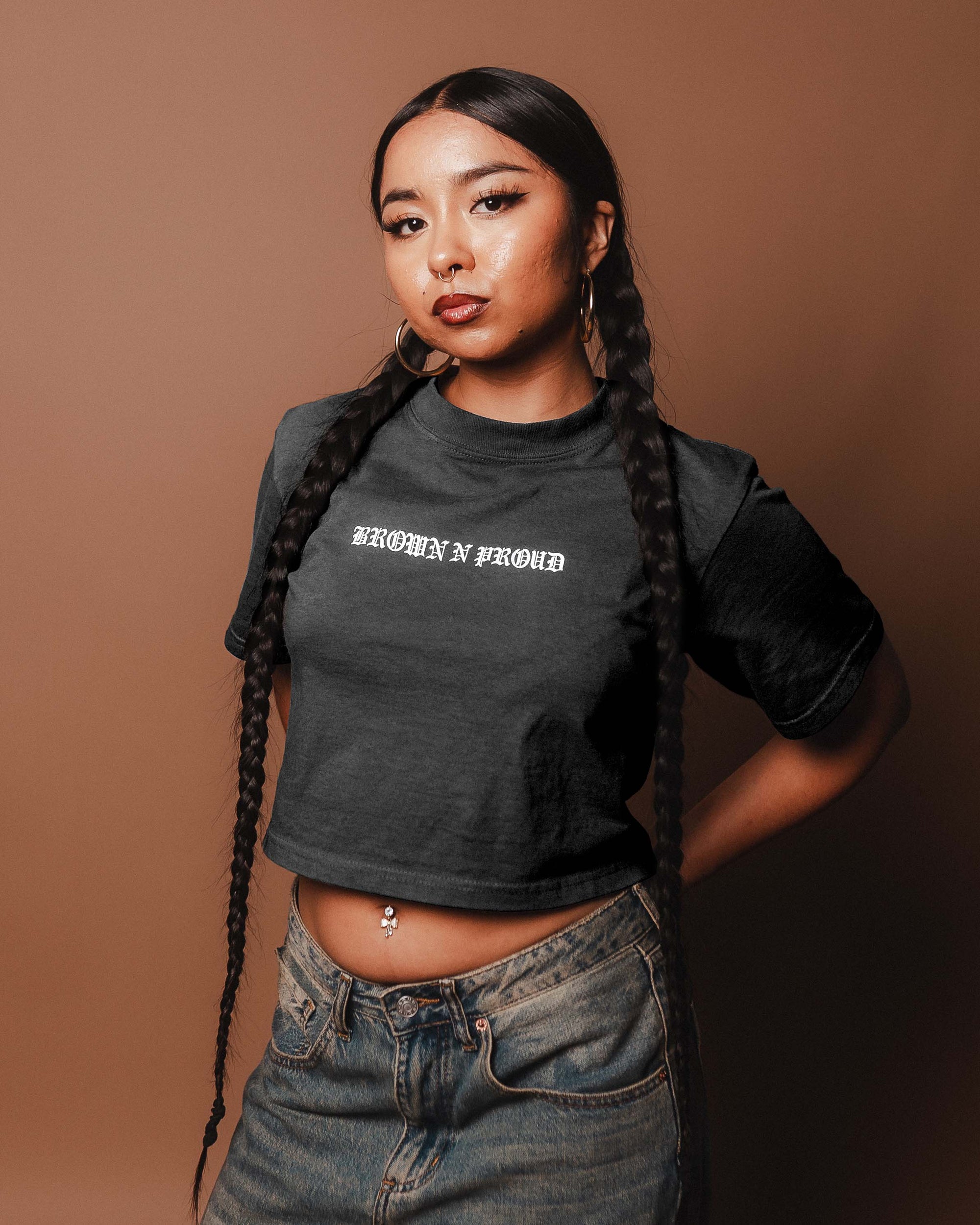 Brown N Proud BNP Crop Top (Shadow)