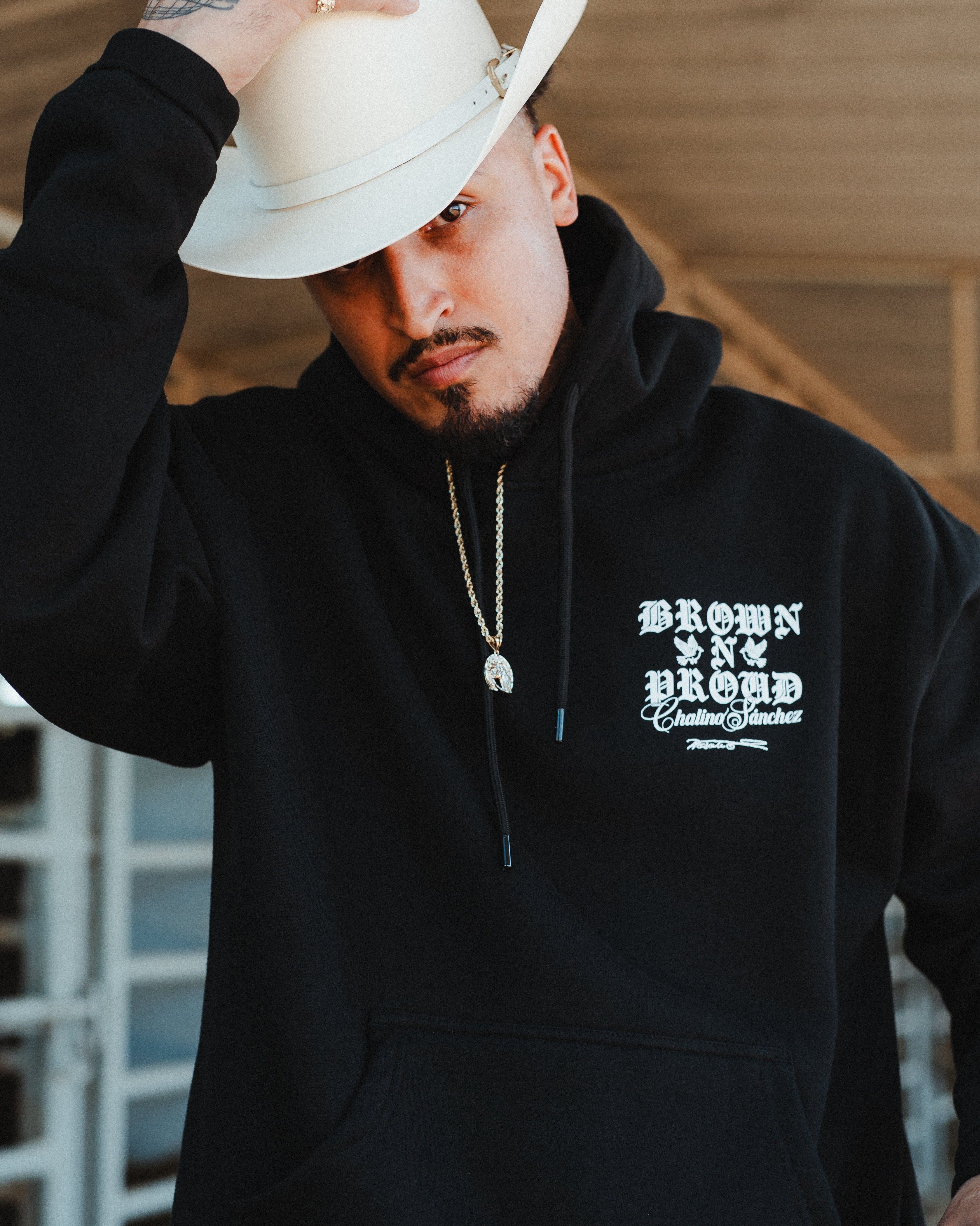 Chalino Sanchez X Brown N Proud Legacy Premium Hoodie (Black)