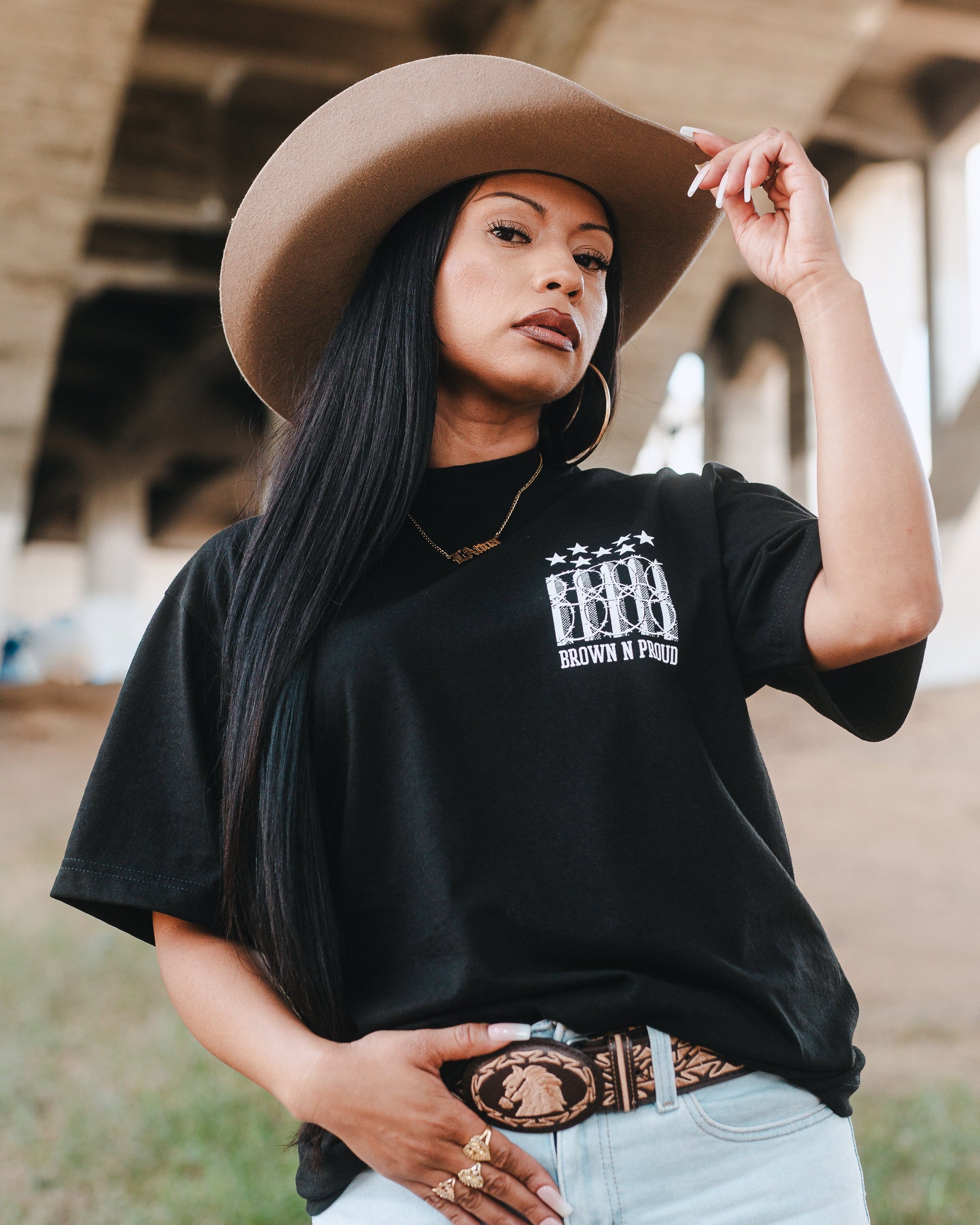 Brown N Proud Shirts BUILT BY LA RAZA (black)
