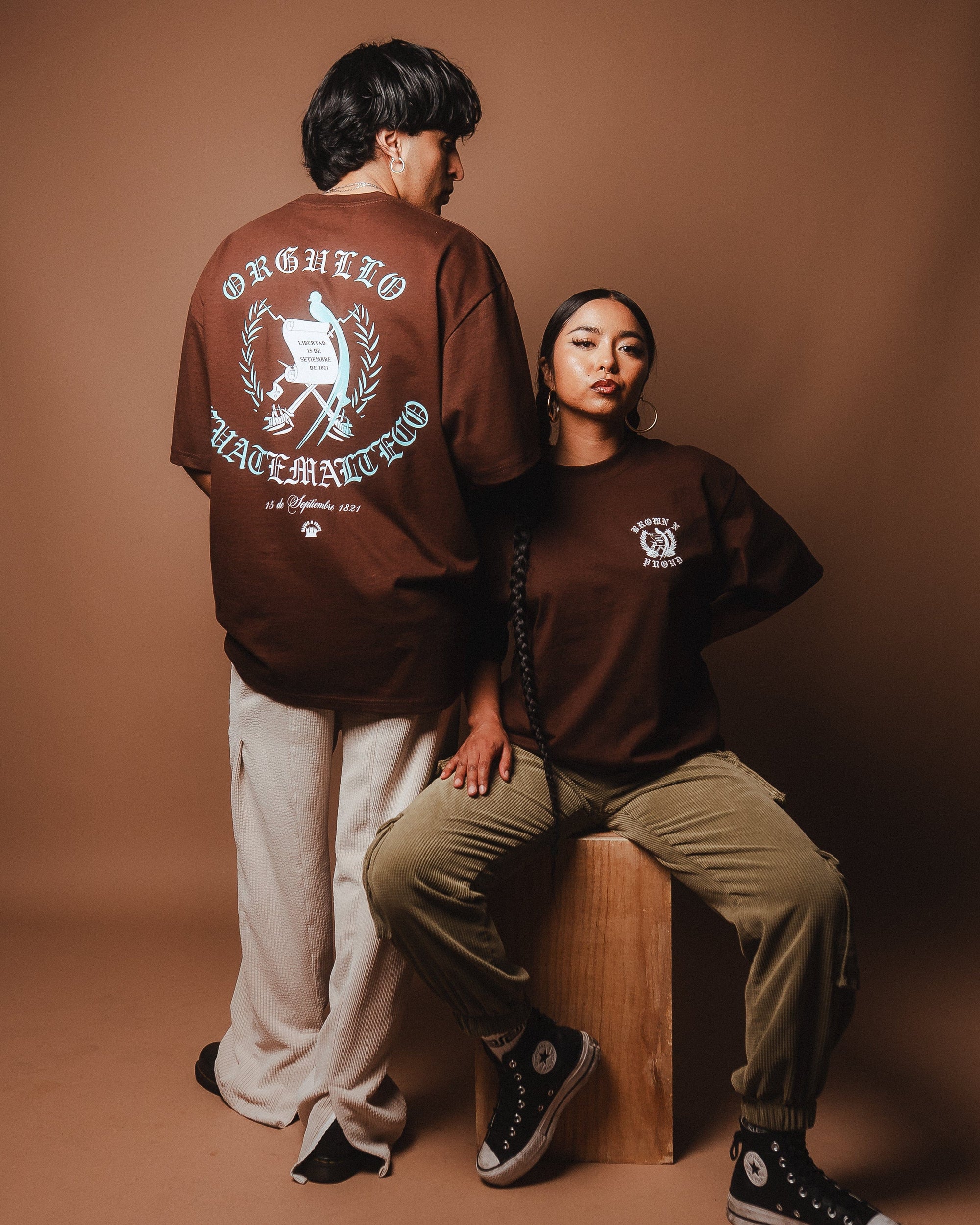 Brown N Proud Shirts ORGULLO GUATEMALTECO (Brown)
