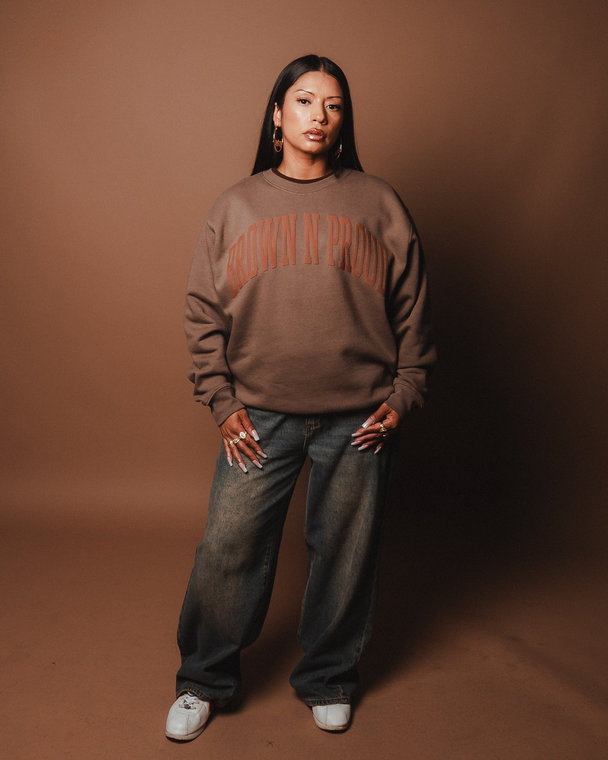 Brown N Proud Sweaters BNP CREWNECK SWEATER (Charcoal Brown)