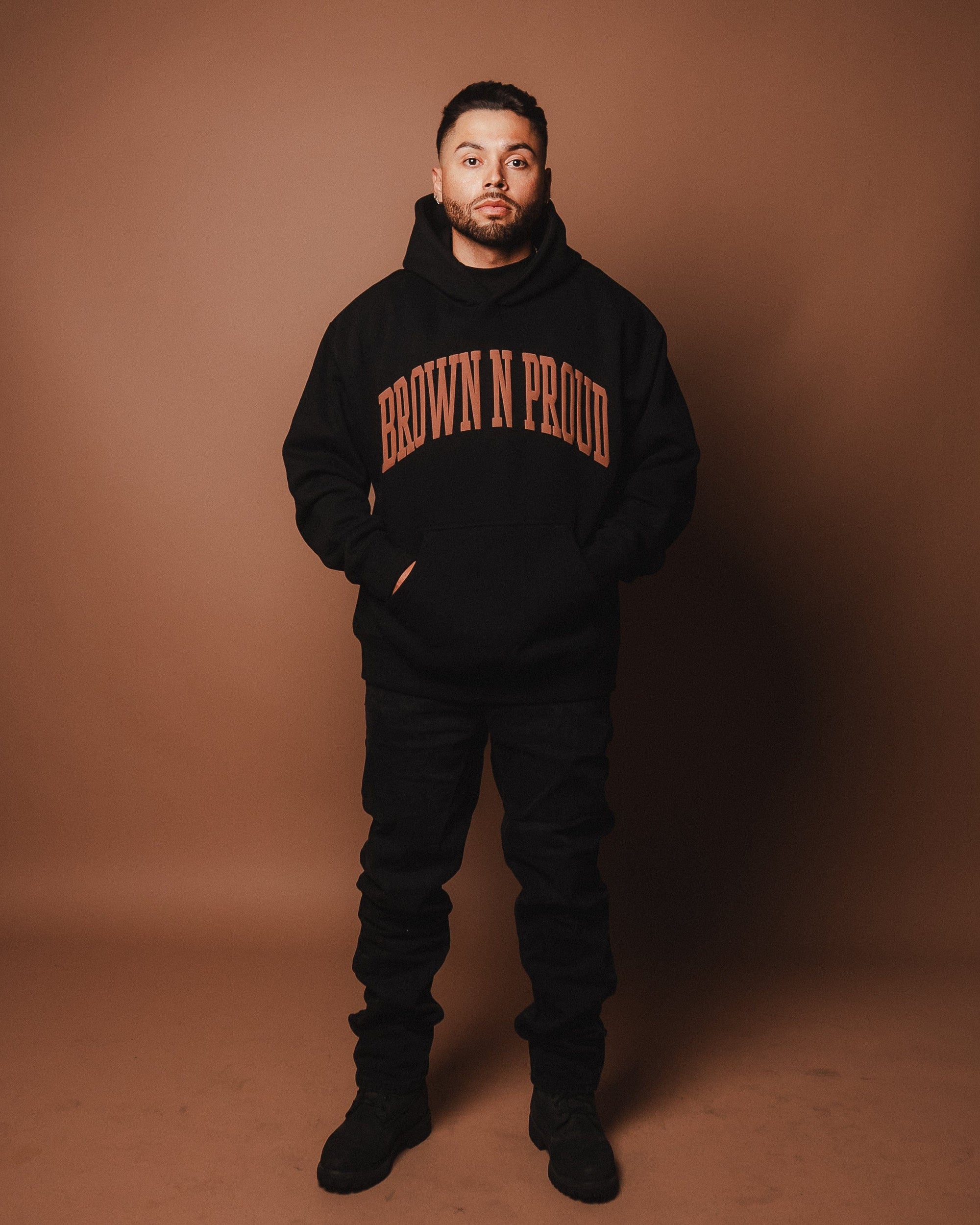 Brown N Proud Sweaters BNP Hoodie (Black)