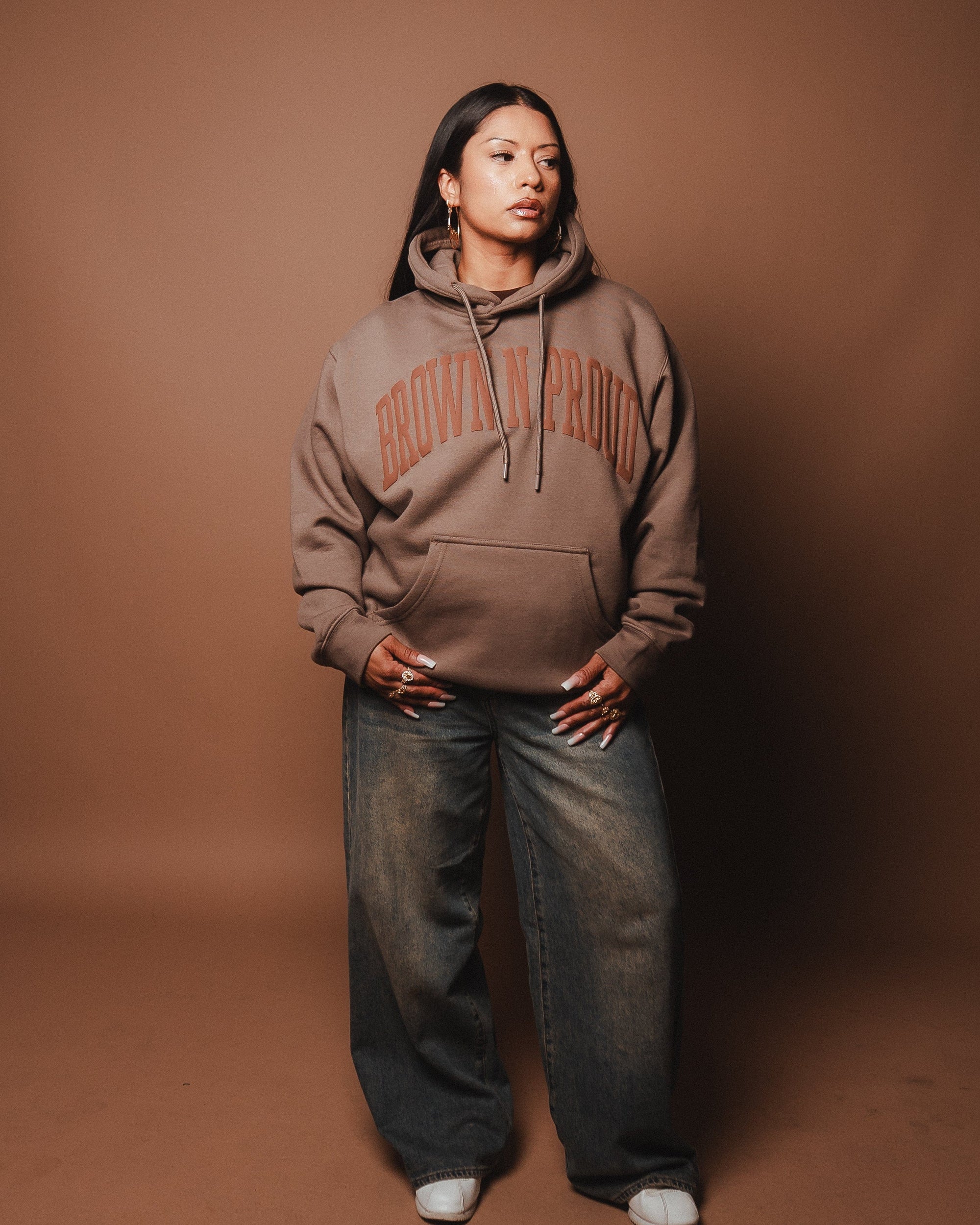 Brown N Proud Sweaters BNP Hoodie (Charcoal Brown)