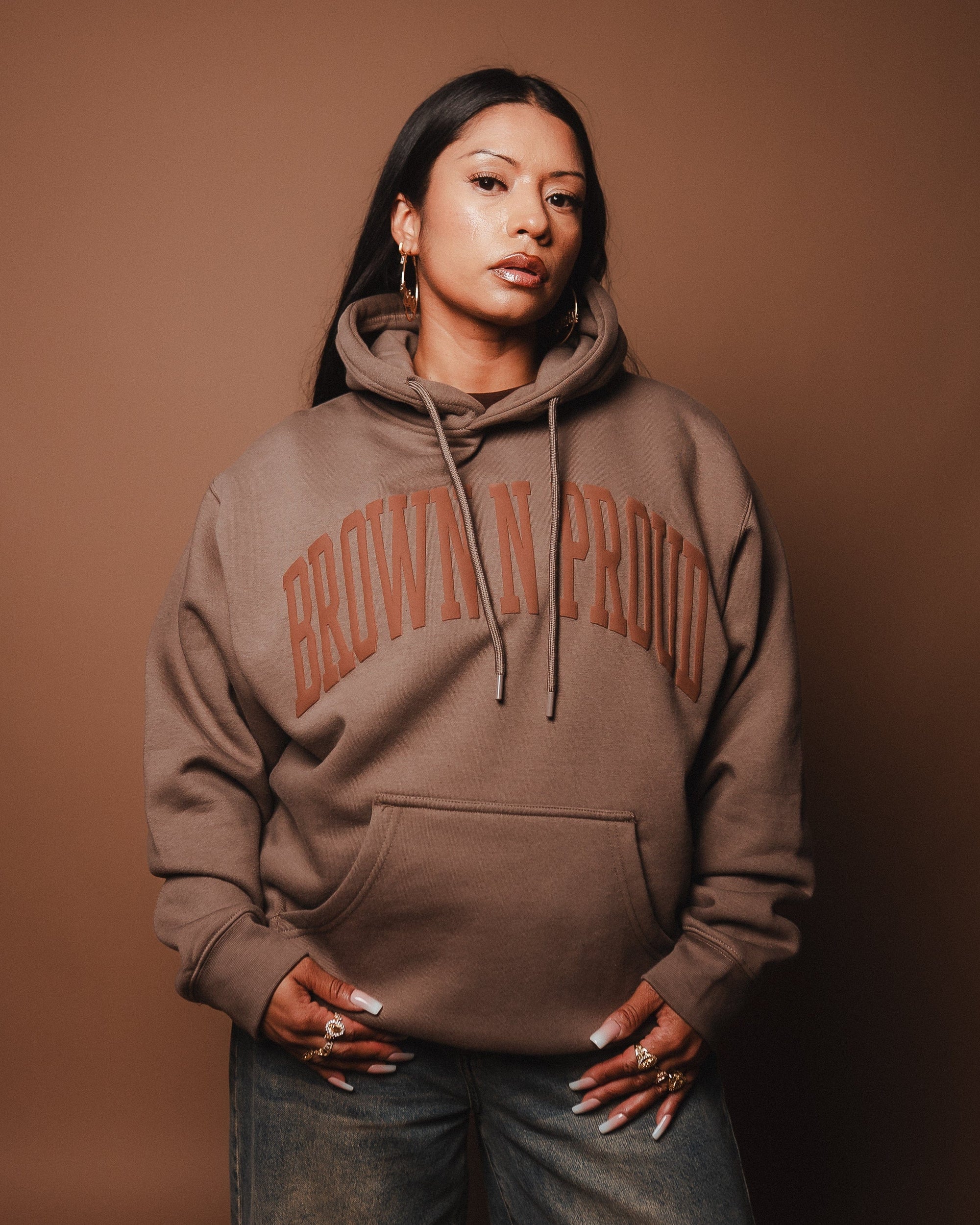 Brown N Proud Sweaters BNP Hoodie (Charcoal Brown)