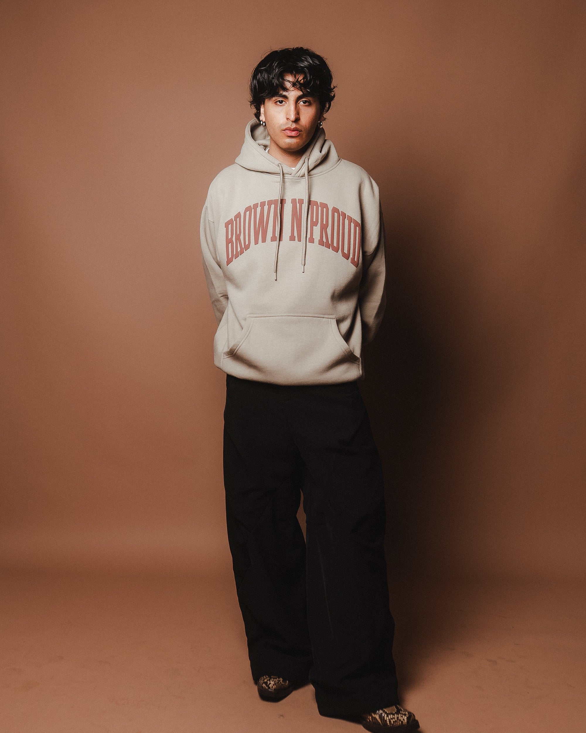 Brown N Proud Sweaters BNP Hoodie (Grey Crema)