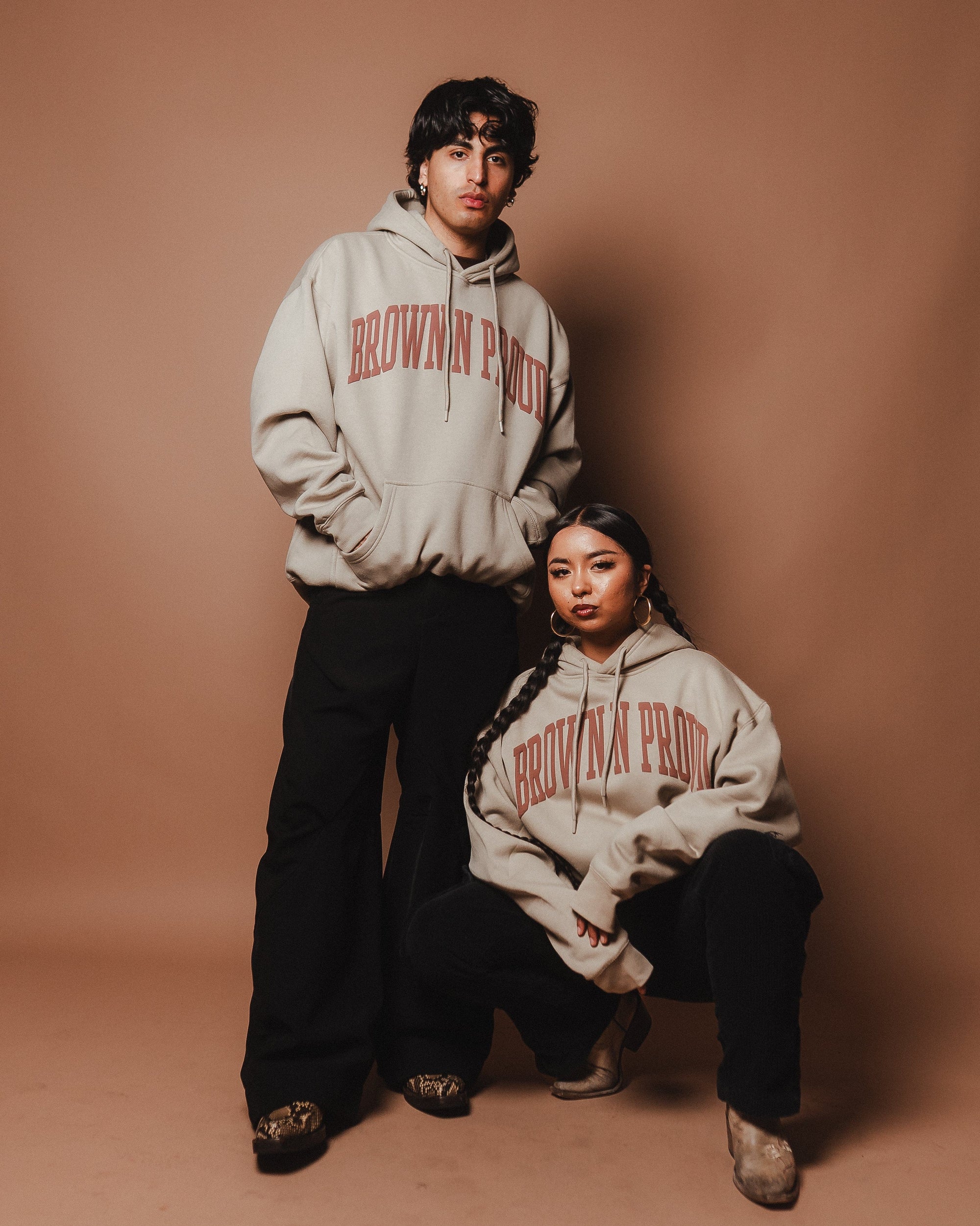 Brown N Proud Sweaters BNP Hoodie (Grey Crema)