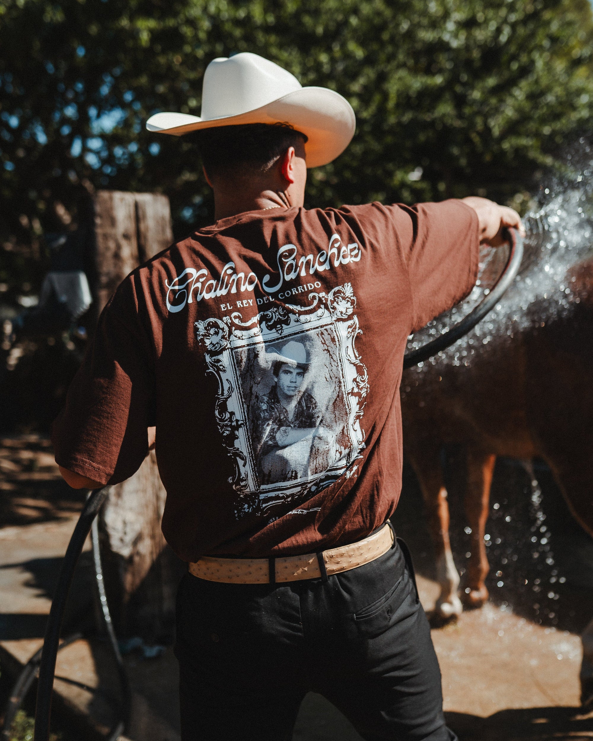 Brown N Proud Chalino Sanchez X Brown N Proud Legacy Alma Enamorada (brown t shirt)