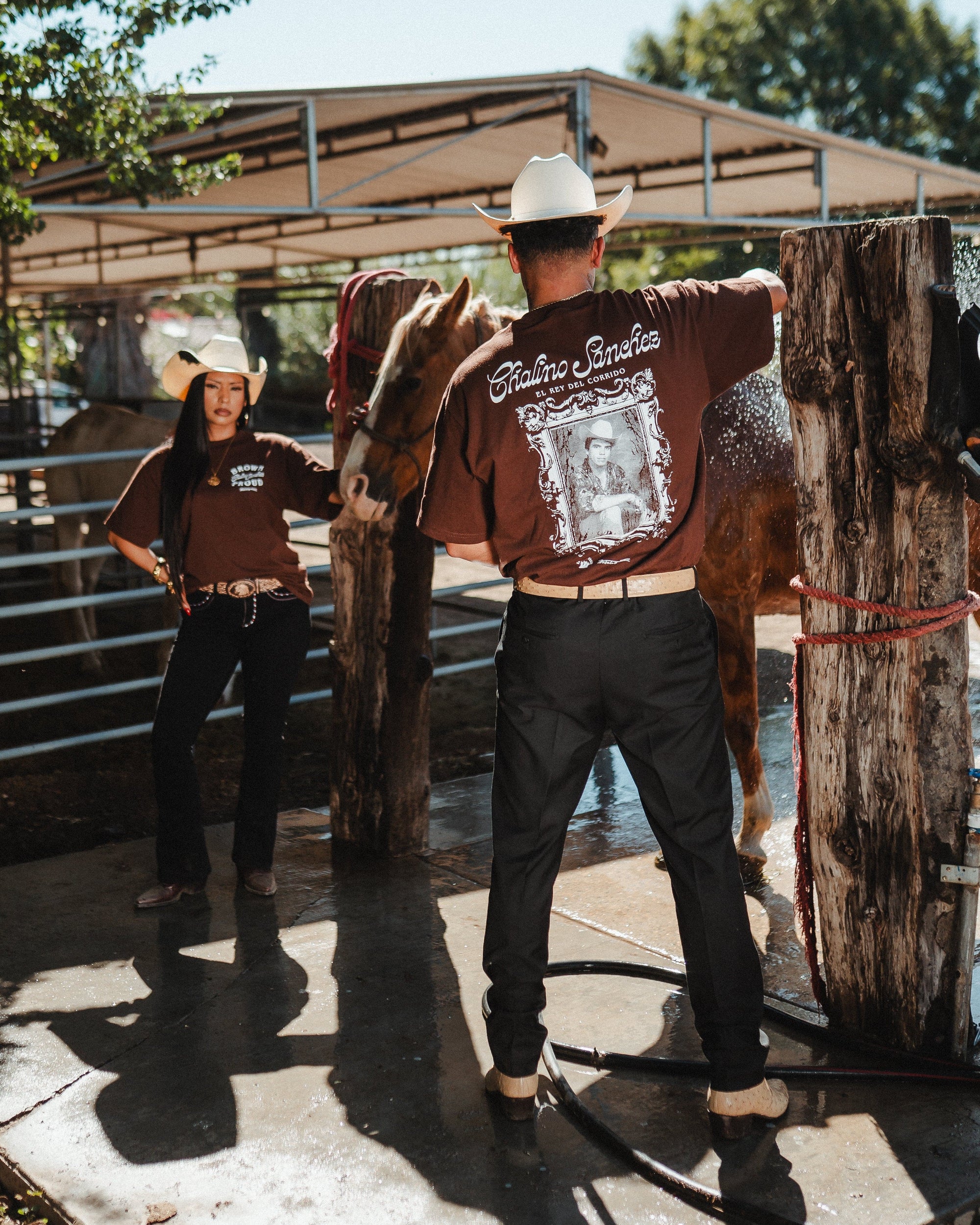 Brown N Proud Chalino Sanchez X Brown N Proud Legacy Alma Enamorada (brown t shirt)