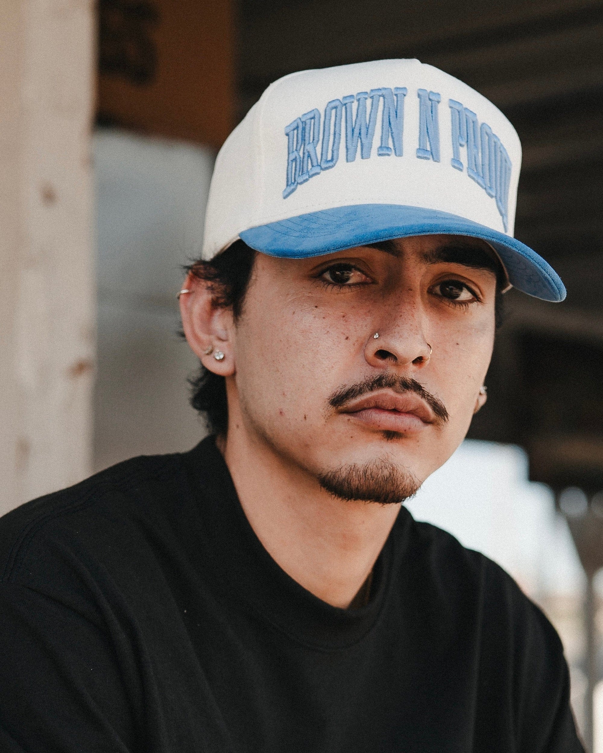 Brown N Proud One size Cielo y Crema (Suede Brim SnapBack)