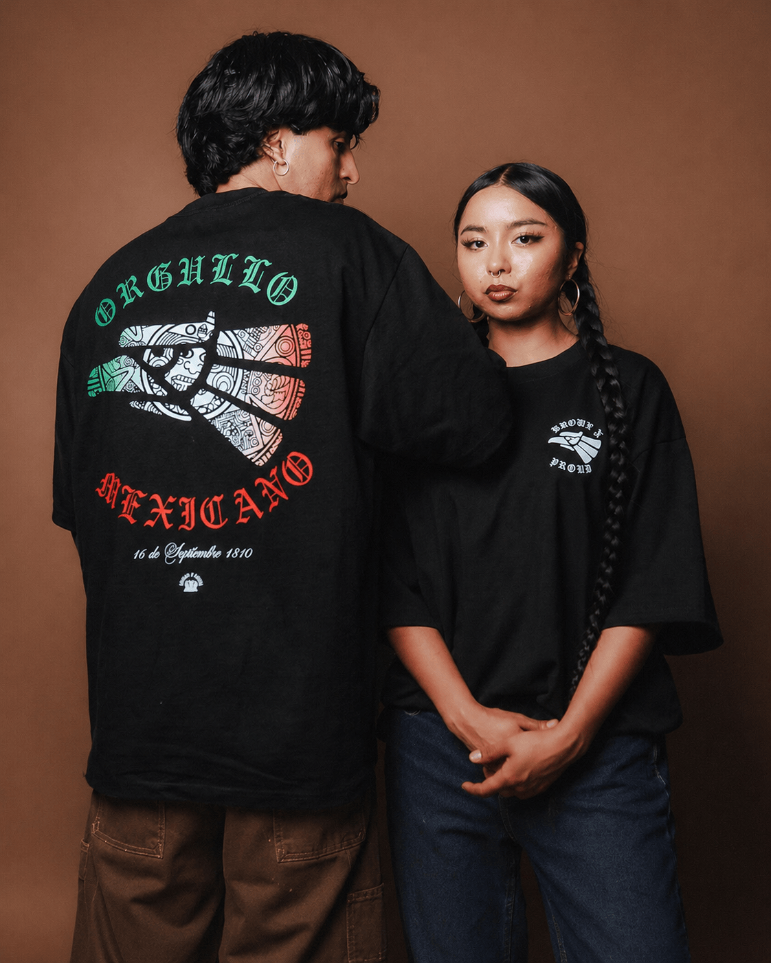 Brown N Proud Orgullo Mexicano (black)