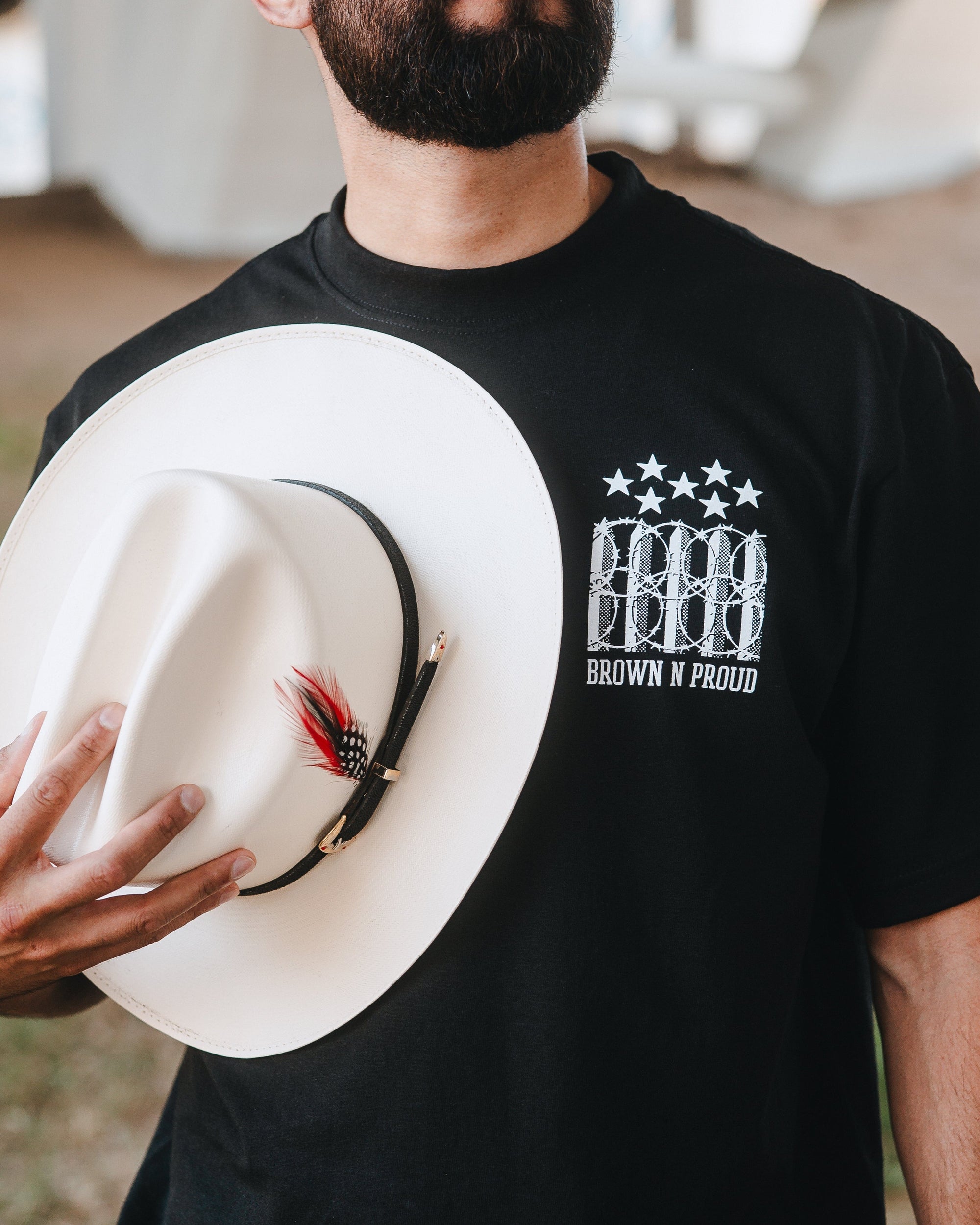 Brown N Proud Shirts BUILT BY LA RAZA (black)
