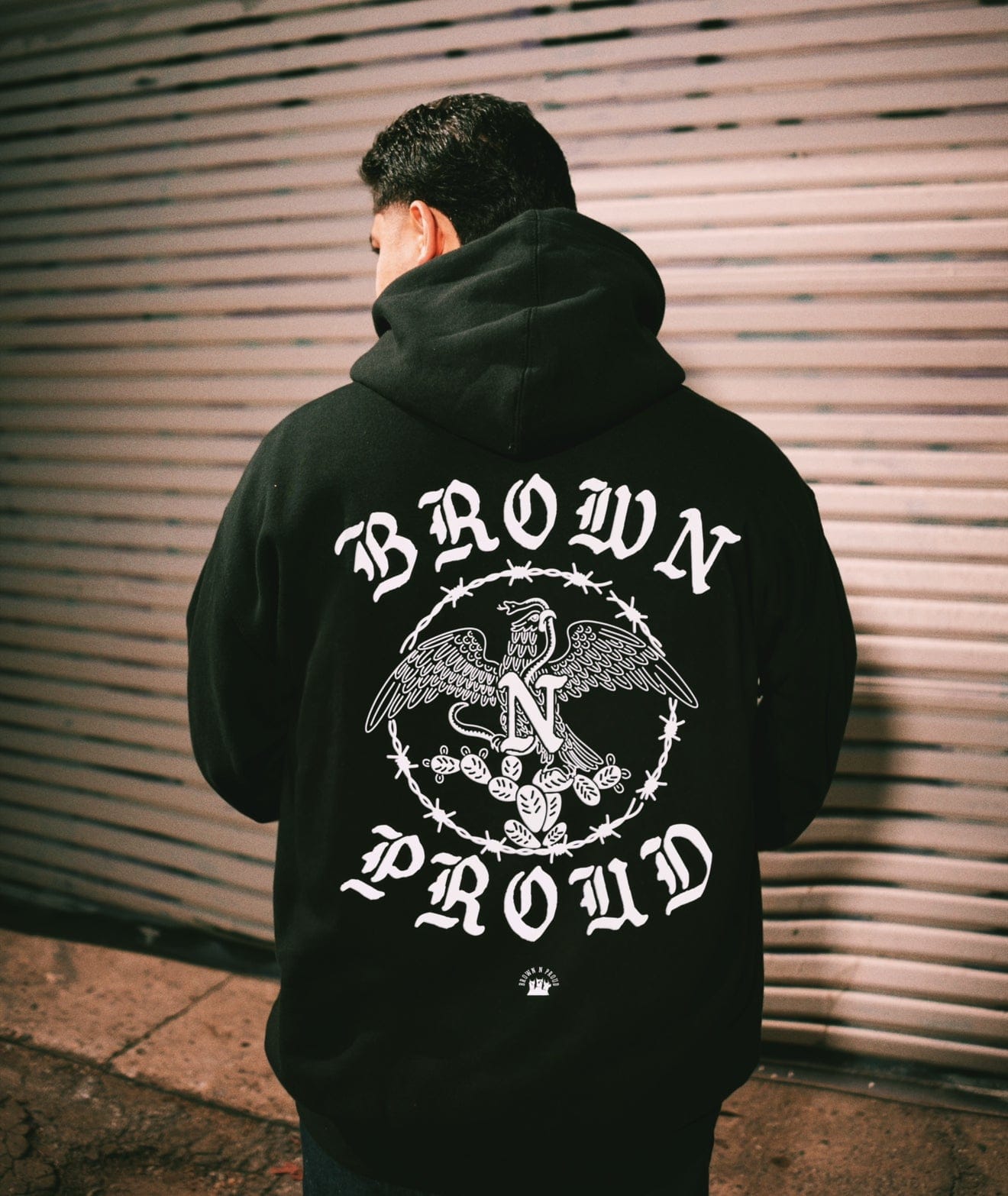 Brown N Proud Sweaters EL GRITO Hoodie (Black)